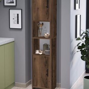 6 დონიანი მრავალფუნქციური კარადა მუქი ხის ფაქტურით 180x35 (BF-785)