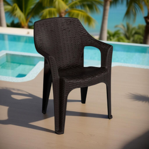 პლასტმასის სკამი ყავისფერი 85*62*63 (SP873)