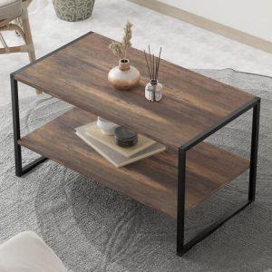 ყავის მაგიდა მუქი დაძველების ეფექტით (90*50) (BF-850)