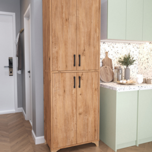 6 დონიანი მრავალფუნქციური კარადა 4 კარით ფიჭვის ფაქტურით (BF-777)