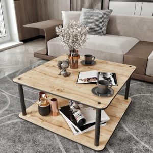 მაგიდა კვადრატული (70x70) ფიჭვის ფაქტურით (MS610)