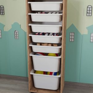 მრავალფუნქციური ორგანაიზერი ფიჭვის ფაქტურით და პლასტმასის კალათით (BF-792)