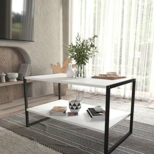 ყავის მაგიდა თეთრი (90*50)