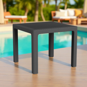 რატანის მაგიდა 90*90 ანტრაციტი (SP876)