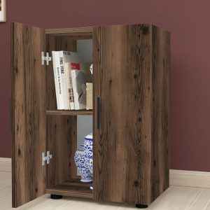 2 დონიანი მრავალფუნქციური კარადა მუქი ხის ფაქტურით (BF-768)