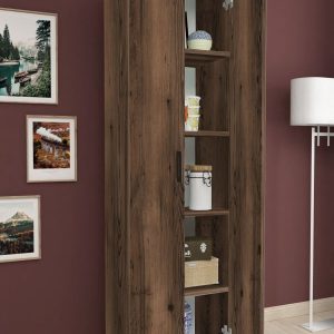 5 დონიანი მრავალფუნქციური კარადა მუქი ხის ფაქტურით (BF-772)