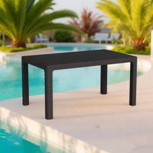 რატანის მაგიდა 90*150 ყავისფერი (SP880)