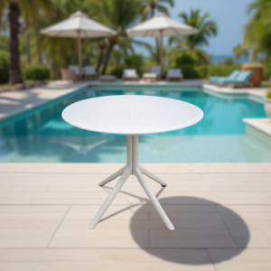 პლასტმასის მაგიდა თეთრი (SP916)