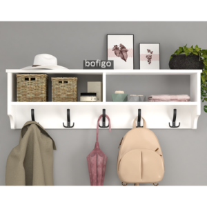 თეთრი ტანსაცმლის საკიდი 120სმ (BF-640)