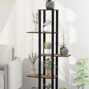 დეკორატიული თარო მუქი ხის ფაქტურით (MS730)