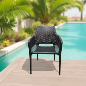 პლასტმასის სკამი შავი (SP910)