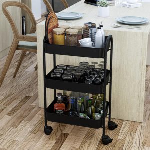 მეტალის სერვისის ურიკა შავი (MM952)