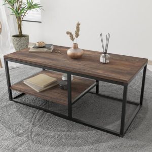 ყავის მაგიდა მუქი დაძველების ეფექტით (105*50) (BF-847)