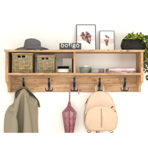 ტანსაცმლის საკიდი ფიჭვის ფაქტურით 120სმ (BF-670)