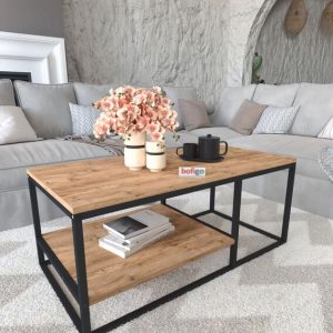 ყავის მაგიდა ფიჭვის ფაქტურით (105*50) (502)