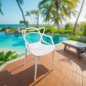 პლასტმასის სკამი თეთრი (SP897)