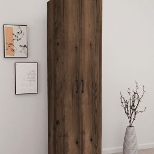 8 დონიანი მრავალფუნქციური კარადა 2 კარით მუქი ხის ფაქტურით (BF-790)