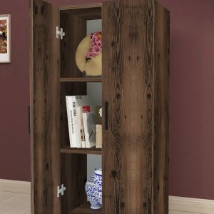 3 დონიანი მრავალფუნქციური კარადა მუქი ხის ფაქტურით (BF-770)