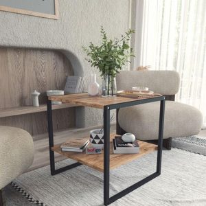 ყავის მაგიდა ფიჭვის ფაქტურით (50*50)