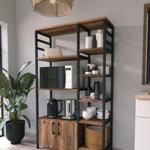 სამზარეულოს კარადა მუქი ხის ფაქტურით (BF-678)