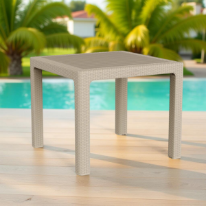 რატანის მაგიდა 90*90 კაპუჩინო (SP878)