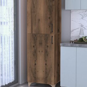 8 დონიანი მრავალფუნქციური კარადა 2 კარით მუქი ხის ფაქტურით (BF-782)