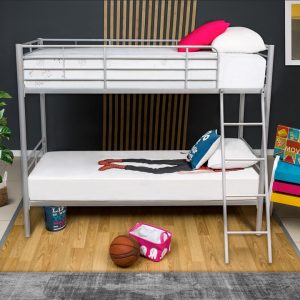 ორსართულიანი საწოლი ვერცხლისფერი 90*200 (MM946)