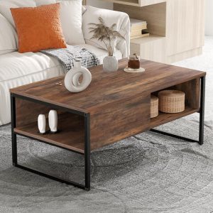 ყავის მაგიდა მუქი დაძველების ეფექტით (BF-849)