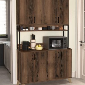 სამზარეულოს კარადა მუქი ხის ფაქტურით (BF-788)