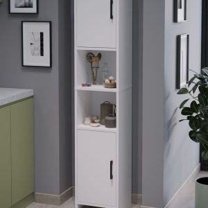 6 დონიანი მრავალფუნქციური თეთრი კარადა 180x35 (BF-784)