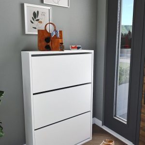 ფეხსაცმლის კარადა თეთრი (BF-680)