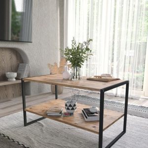 ყავის მაგიდა ფიჭვის ფაქტურით (90*50)