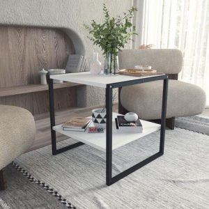 ყავის მაგიდა თეთრი (50*50)