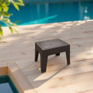 პლასტმასის ყავის მაგიდა ყავისფერი (SP892)