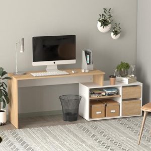 საოფისე/სამეცადინო მაგიდა დახურული უჯრებით (BF-845)